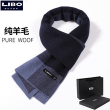 Load image into Gallery viewer, Pure Wool Men's Scarf Autumn and Winter High-Grade Cashmere Warm Scarf Birthday Gift

