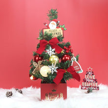 Load image into Gallery viewer, Korean Style Pink Mini Christmas Tree Set Desktop Christmas Tree Ornaments Led Gold 60cm Snow Tree Gift with Light
