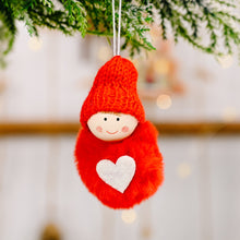 Load image into Gallery viewer, 2pcs/lot Christmas Decoration Wool Pompon Pendant Cute Mini Snowman Pendant Tree Decoration Pompon Doll Doll Pendant
