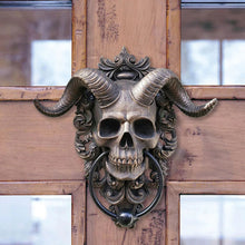 Load image into Gallery viewer, Resin Decorations Punk Satanha Skull Sheep Head Wall Decoration Pendant Resin Crafts
