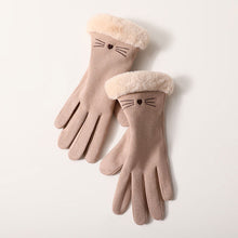 Load image into Gallery viewer, Thermal Gloves Women's Winter Dralon Outdoor Korean Style Sports Cycling Thickened Touch Screen Driving Gloves
