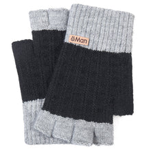 Load image into Gallery viewer, Warm-Keeping and Cold-Proof Winter Men's Half-Finger Gloves Autumn and Winter Fleece-Lined Thickened Fingerless Knitted Gloves
