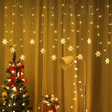 Load image into Gallery viewer, LED Snowflake Curtain Light Ice Strip Light Festival Decoration Christmas Atmosphere Decoration Snowflake Festival
