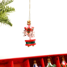 Load image into Gallery viewer, 5cm Carousel Pendant Christmas Decorations Showcase Wooden Decoration Christmas Tree Ornaments Kindergarten Gifts
