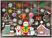 Load image into Gallery viewer, Christmas Decorations Colorful Christmas Window Stickers White Snowflake Wall Stickers Window Dressing Seamless Window Stickers
