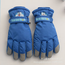 Load image into Gallery viewer, Children's Cute Cartoon Pokonyan Ski Gloves Fleece-Lined Thick Windproof Non-Slip
