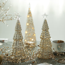 Load image into Gallery viewer, Glass Christmas Tree Christmas Ornament Table Decoration Luminous Small Night Home Layout Props Christmas Gift
