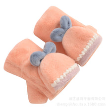 Load image into Gallery viewer, Shengqi Winter New Children's Flip Gloves Cute Rex Rabbit Fur plus Velvet Thickened Students Warm-Keeping
