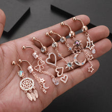 Load image into Gallery viewer, New Zircon Navel Stud Belly Ring Piercing Jewelry
