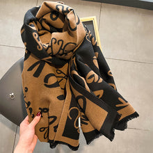 Load image into Gallery viewer, 2023 Winter New Artificial Cashmere Scarf F Letter All-Matching Long Tassel Shawl Fashion Thickened Scarf
