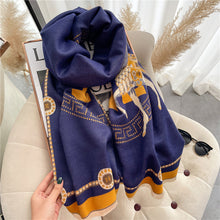 Load image into Gallery viewer, H Cashmere Big   Scarf Women's Winter Thermal Long Thickened Carriage Foreign Trade Scarf Shawl Dual-Use
