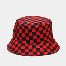 Load image into Gallery viewer, INS Plaid Element Bucket Hat Summer Outdoor Reversible Fisherman Hat Suitable for Men and Women Outdoor Sunshade Alpine Cap
