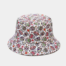 Load image into Gallery viewer, Skull Pattern Reversible Fisherman Hat Street Hip-Hop Hip-Hop Cap Sun Protection Sun Hat
