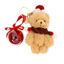 Load image into Gallery viewer, Christmas Gift for Girlfriend Christmas Bear Preserved Fresh Flower Keychain Pendant Valentine's Day Proposal Gift
