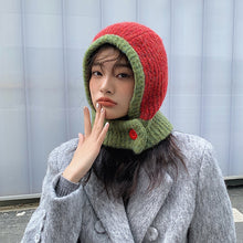 Load image into Gallery viewer, French Hat Female Winter Neck Warmer Scarf Integrated Niche Knitted Woolen Cap Thermal Head Cover Hat
