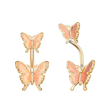 Load image into Gallery viewer, Dripping Butterfly Belly Ring Navel Stud Piercing
