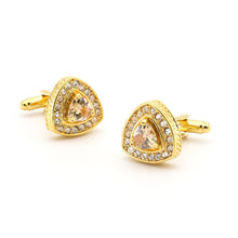 Load image into Gallery viewer, French Shirt Cufflinks Triangle 18K Gold Plating Xiukou Copper Cufflinks
