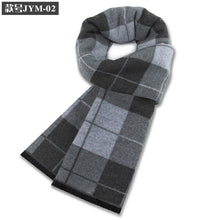 Load image into Gallery viewer, New Men's Wool Blend Jacquard Plaid Scarf Men's Winter Warm Thickened Plaid
