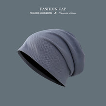 Load image into Gallery viewer, Hat Women's Spring and Autumn Pile Heap Cap Thin Street All-Match Knitted Hat Waffle Loose
