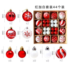 Load image into Gallery viewer, Christmas Decoration 6cm Electroplating Ball Plastic Ball Shaped Painted Christmas Ball Gift Christmas Tree Pendant
