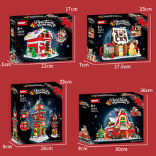 Load image into Gallery viewer, Mini Particle Christmas Building Blocks Gift Gingerbread Man Sweet House Castle with Light Boys and Girls Birthday Gift

