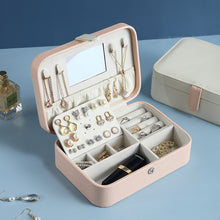 Load image into Gallery viewer, Jewelry Storage Box Portable Pu Fresh Earrings Zipper Ring Earrings  Holders Case

