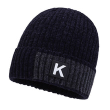 Load image into Gallery viewer, Winter Cotton-Padded Cap Men's 2023 New Fashion Simple Knitted Hat Fleece Lined Padded Warm Keeping Wool Hat
