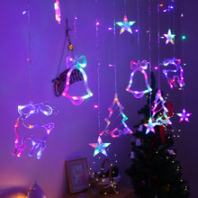 Load image into Gallery viewer, LED Curtain Light Christmas Holiday Room Decoration Color Lighting Chain Christmas Tree String Scene Arrange Hangings Lighting Chain
