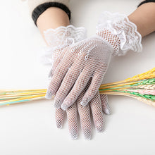 Load image into Gallery viewer, Bridal Gloves Lace Soft Mesh Wedding Etiquette Women's Daily Driving Sun Protection Gloves
