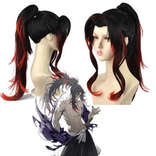 Load image into Gallery viewer, Kimetsu No Yaiba Black Dead MOU Jiguoyuan Cos Wig Black Red Gradient Color Jiguoyan Sheng

