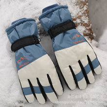 Load image into Gallery viewer, Men's Ski Gloves Fleece-Lined Thickened Five-Finger Touch Screen Color Matching Non-Slip Windproof Cycling
