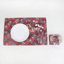 Load image into Gallery viewer, Christmas Decoration Creative Christmas PVC Printing Table Mat Cup Mat Each 6 Pack 12PCs
