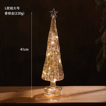 Load image into Gallery viewer, Glass Christmas Tree Christmas Ornament Table Decoration Luminous Small Night Home Layout Props Christmas Gift

