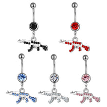 Load image into Gallery viewer, Geometric Small Pendant Navel Ring Navel Stud Diamond Belly Ring Navel Stud
