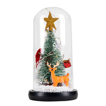 Load image into Gallery viewer, Christmas Creative Gift Cedar Show Window Decoration LED Light Glass Cover Ornaments
