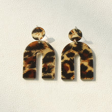 Load image into Gallery viewer, Cow Girls Earrings Cute Exaggerated Auricular Needle Door Leopard Acrylic Earrings
