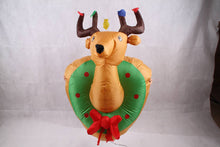 Load image into Gallery viewer, Santa Claus 1.2 M Inflatable Toy Wall-Mounted Deer Head Christmas Atmosphere Scene Layout Doll Decorations
