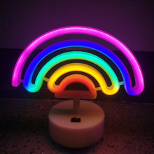 Load image into Gallery viewer, Spot Led Rainbow Neon Lights Wall-Mounted Small Night Lamp Christmas Festival
