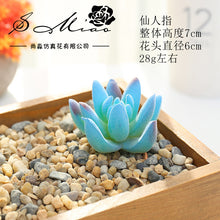 Load image into Gallery viewer, Blue Series Artificial Succulent Pant Flower Head Creative DIY Accessories Flower Arrangement Artificial Flower Plant Wall Supplies Green Plant
