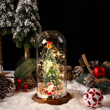 Load image into Gallery viewer, PVC Christmas Tree Resin Santa Claus Glass Cover LED Lamp Gift Decoration
