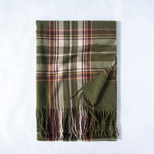 Load image into Gallery viewer, 2023 New Winter Scarf Temperament Plaid Warm Tassel Scarf Women's Mid-Length
