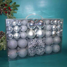 Load image into Gallery viewer, 3-6cm Set of 100 PVC Boxed Bright Matting Agent Balls Hollow out Christmas Tree Decorations Colorful Ball
