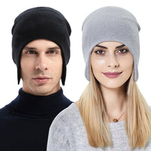Load image into Gallery viewer, Autumn and Winter Men and Women Earmuffs Hat Warm Monochrome Spot Wool Dome Knitted Hat Manufacturer

