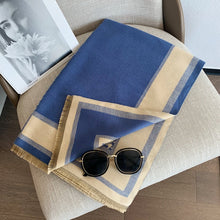Load image into Gallery viewer, Letter Artificial Cashmere Scarf Women's Autumn and Winter New Thickened Warm Carriage Air Conditioning Double-Sided Shawl
