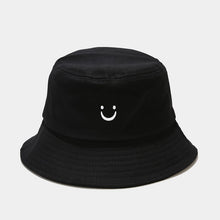 Load image into Gallery viewer, Smiling Face Embroidery Sun-Proof Bucket Hats Male and Female Students Cute Sunhat Outdoor Alpine Cap
