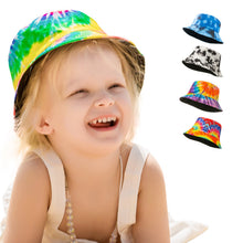 Load image into Gallery viewer, 2-5 Years Old Breathable Bucket Hat Tie-Dyed Children's Bucket Hat Sun Protection Baby Sun Hat
