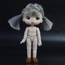 Load image into Gallery viewer, OB11 Body Doll 3D Eyes 12CM Doll 12 Removable Joint Cute Expression Girl Nude BJD Semi-finished Toys Accessories Gift for Girls
