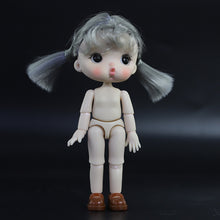 Load image into Gallery viewer, OB11 Body Doll 3D Eyes 12CM Doll 12 Removable Joint Cute Expression Girl Nude BJD Semi-finished Toys Accessories Gift for Girls

