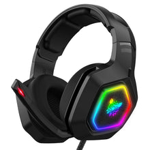 Load image into Gallery viewer, Head-Mounted Professional Gaming Headset RGB Colorful Lighting Mic PC Phone PS4 XBOX Switch Gamer Wired Headphone
