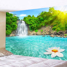 Load image into Gallery viewer, Ocean Wall Tapestry Landscape Forest Waterfall Lotus Cloth Wall Hanging Tapestries Decor Wall Carpet Beach Tapestry Home Decor
